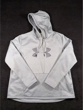 Under Armour White Pullover Hoodie with Logo